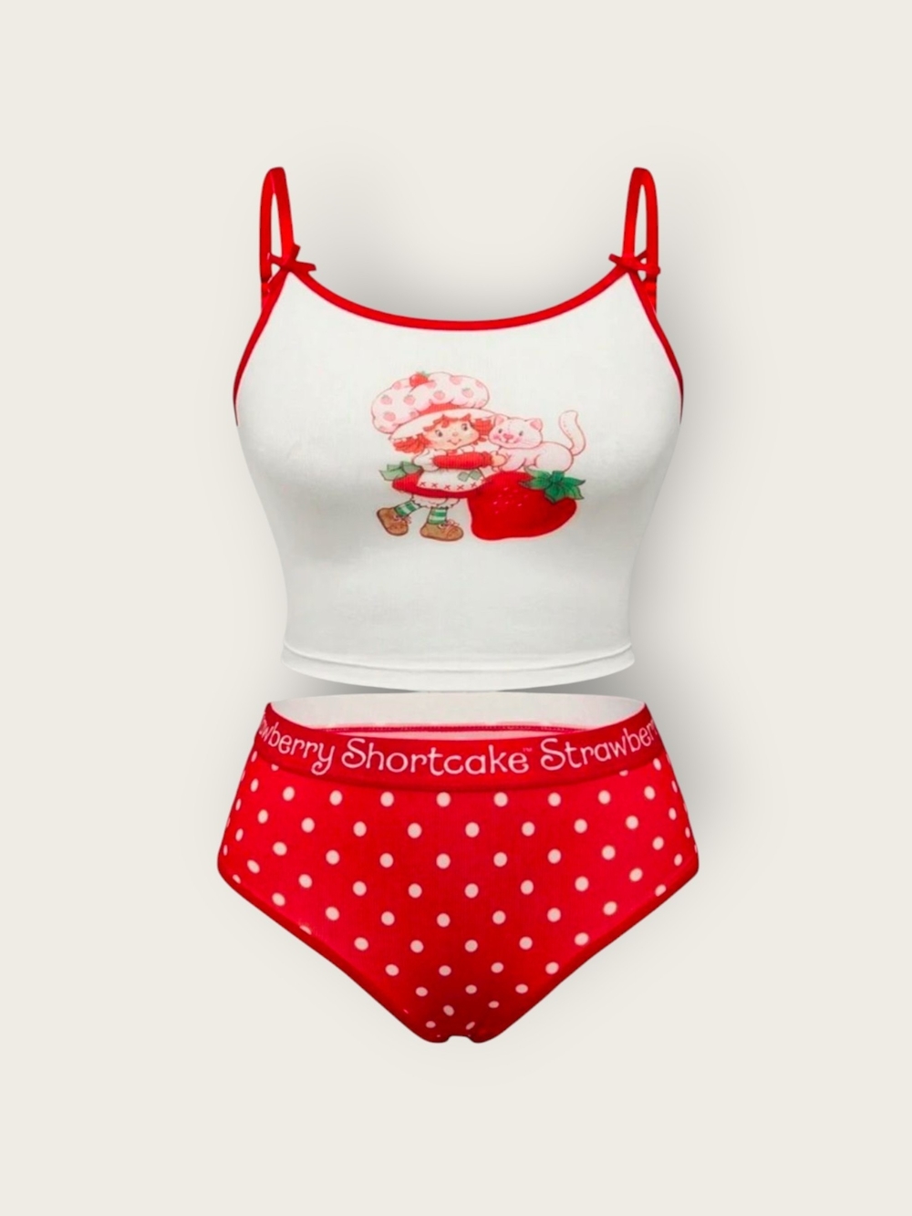 Strawberry Shortcake Red & White Polka Dot Cami Set